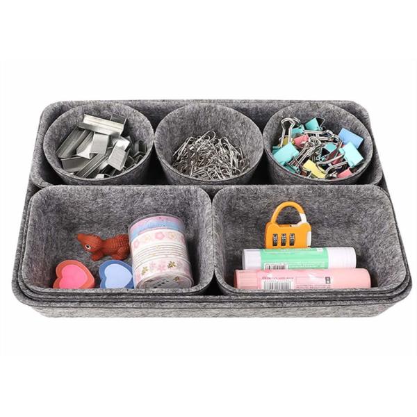 Buy 10.7x7.5 Organize Cosmetics 3mm Felt Storage Boxes at wholesale prices