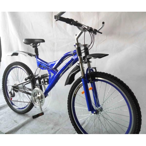 Chinese OEM 26-Inch Mountain Bike with 18 Speeds and Full Suspension Fork Gross Weight 17K