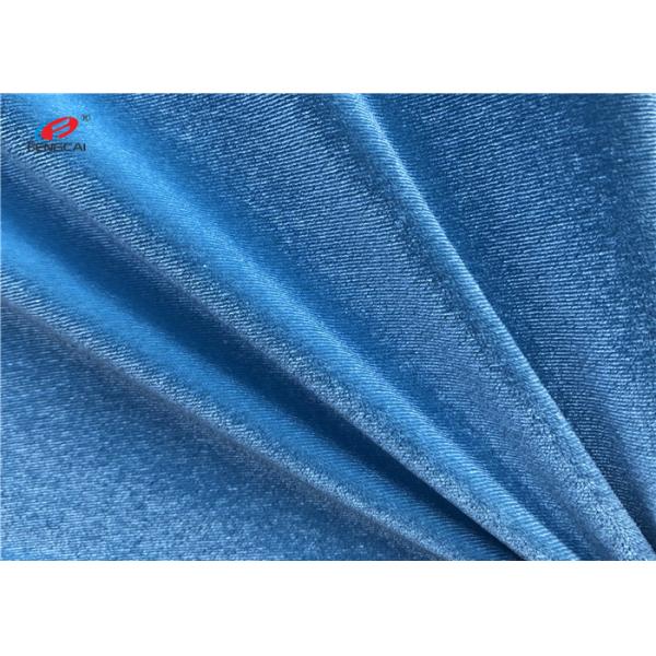 Korean Warp Knitting Spandex Velvet Fabric 92 Polyester 8 Spandex For Women