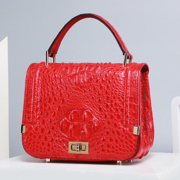 Authentic Genuine Crocodile Skin Female Small Purse Women Handbag Exotic Alligator Leather Lady Cross Shoulder Bag