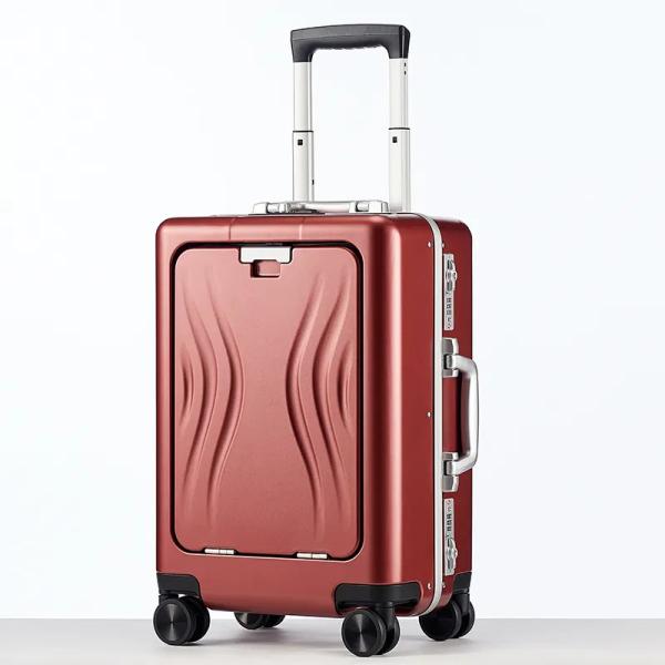 Universal Spinner Wheels Luxury Cabin Size Business Suitcase with TSA Lock and Anti-Theft Front Open Design