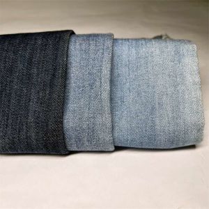 T400 Cotton Viscose Shrink Resistant Twill Denim Fabric Weave For Jeans