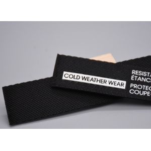 Garments Use Polyester Webbing Straps Printed With White Silicone Logo