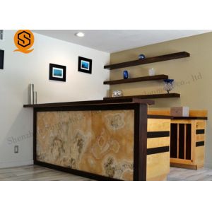 Translucent Stone Solid Surface Bar Counter Italy Design Small Size