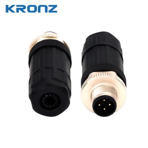 M12 Connector 60V Voltage Straight 5-pin A Code Field-wirable Circular