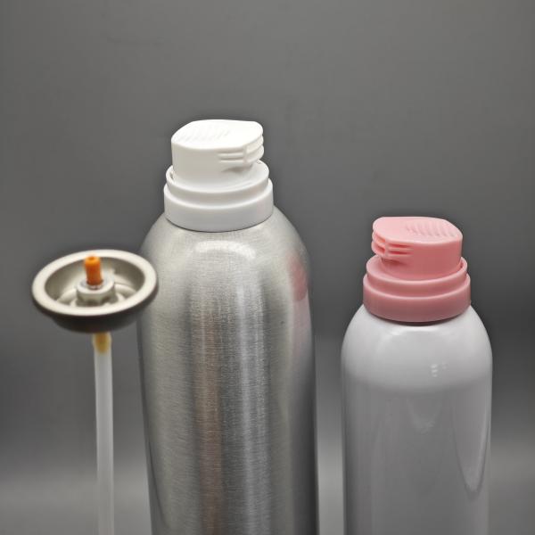 Shaving foam valve for home users with easy-press operation and universal