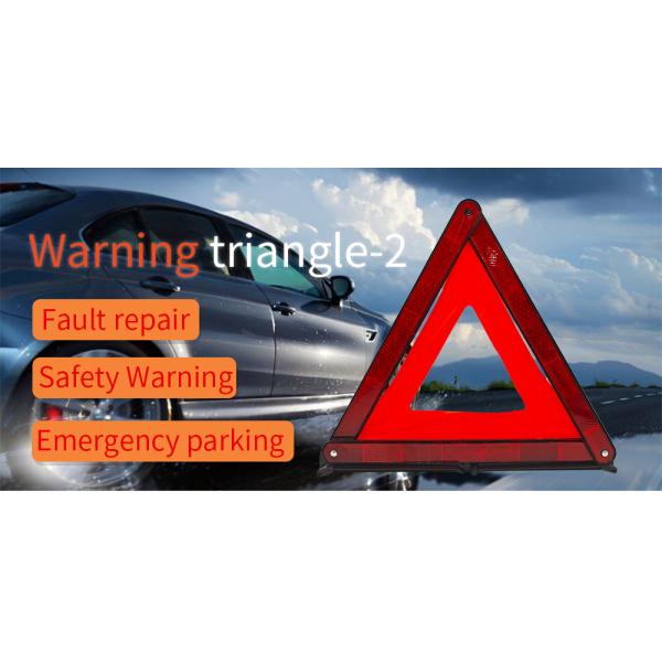 Reflective Triple Triangle Car Warning Sign, Foldable Emergency Warning Triangles , Safety Roadside Hazard Sign Warning Kit