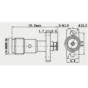 50Ω Flange Mount SMA Female to SMP Female Adapter