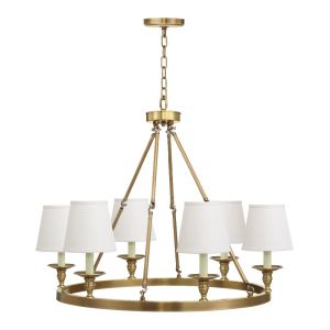 Modern copper chandelier Round Body With lampshade (WH-PC-12)