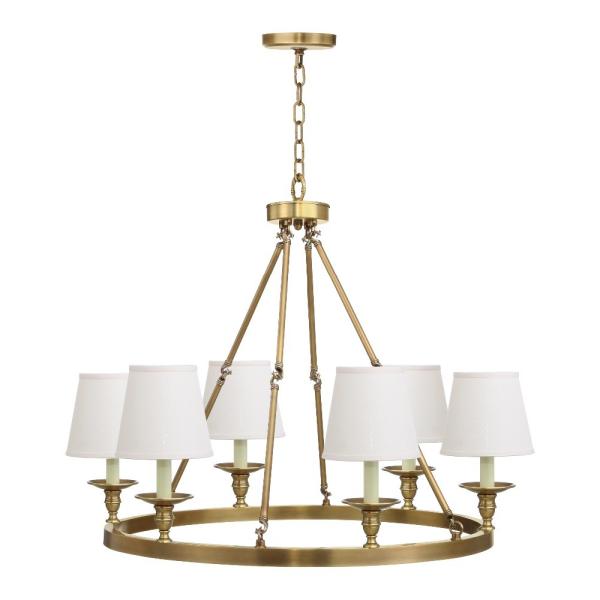 Buy Modern copper chandelier Round Body With lampshade (WH-PC-12) at wholesale prices