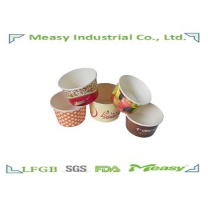 2oz / 4oz / 6oz Ice Cream Paper Cups With Personalized Logo Flexo Printing