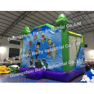 18OZ PVC Inflatable Bouncer House Colorful Blow Up Castle And Slide