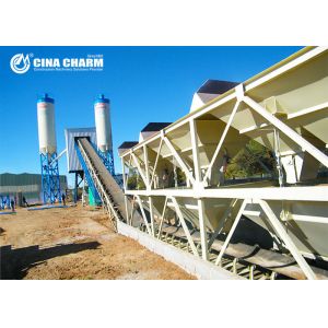 Stationary HZS60 60m3/H Concrete Mixing Plant Equipment 4100mm Discharging