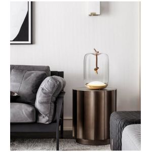 LED Metal Glass Modern Bedside Table Lamp Residential Use