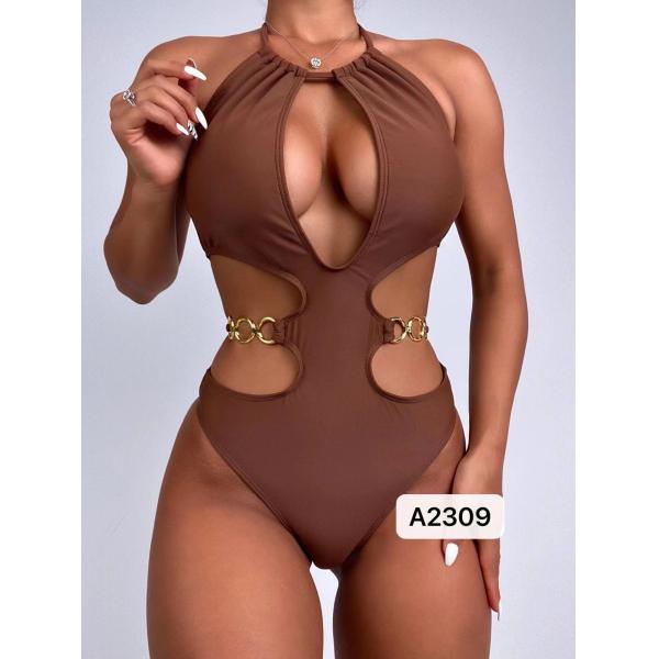 Buy Ladies One Piece Swimsuit Backless Durable  Abrasion-Resistant High Elastic  Waterproof Good Sunscreen Effect at wholesale prices