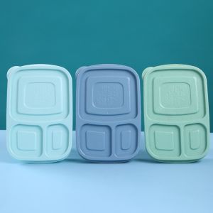 Takeaway 3 Compartment 119g Microwave Plastic Lunch Box