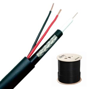 Quality HD60+2×0.50 Factory CCTV cable siamese coaxial cable HD60 with 2 power cable for sale