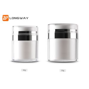 High End Acrylic Airless Pump Jar , 30g 50g Airless Cosmetic Containers