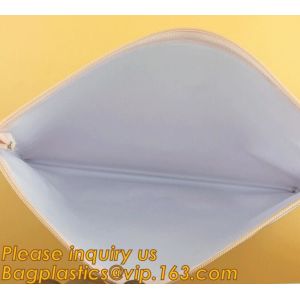 Promotional custom logo transparent pvc waterproof file pouch plastic document