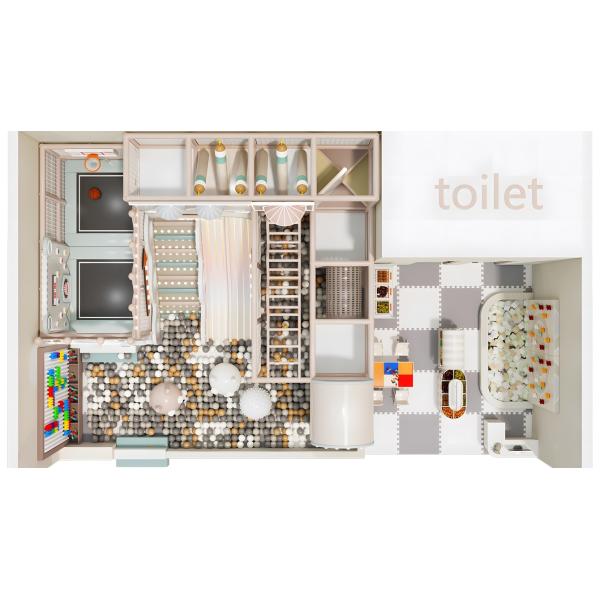 Clock Themed Custom Indoor Playground Wear Resistant Toddler Indoor Playground