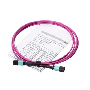 12 Core 24 Core Fiber Cable Patch Cord , Mtp Mpo Patch Cable Om3 Om4 For Qsfp