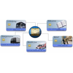 SLE4442 RFID plastic pvc smart contact chip Card