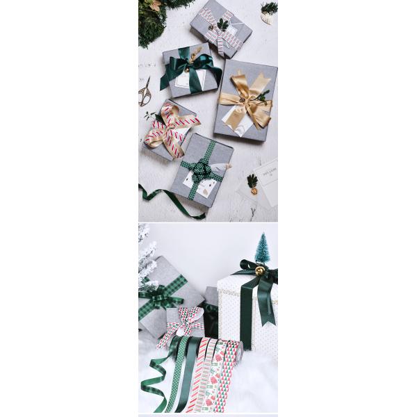 Beautiful Luxury Gift Wrapping 38mm Printed Wired Ribbon Merry Christmas ribbon custom ribbon for gift packing