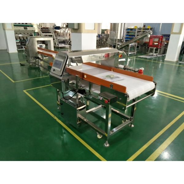 New metal detector (touch screen, support USB,plastic chain belt) for food product or packed product