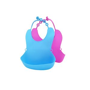 Anti - Bacterial Toddler Dribble Bibs , Multifunctional Soft Silicone Bib Easy