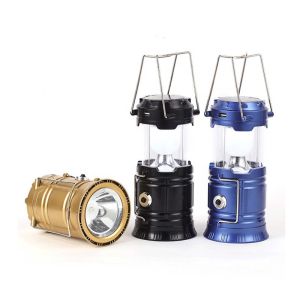 Rechargeable Camping Solar Powered Portable Lights IP55 18650 Battery