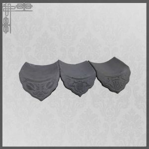 250mm 220mm Chinese Clay Roof Tiles Temple Garden Matte Unglazed