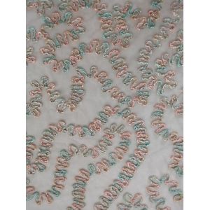 Crochet Corded Lurex Embroidery Metallic Lace Fabric