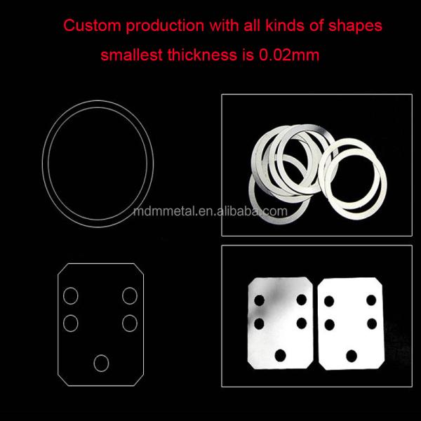 ODM Flat Thin Washers Shims SS304 316L Stainless Steel Round Square