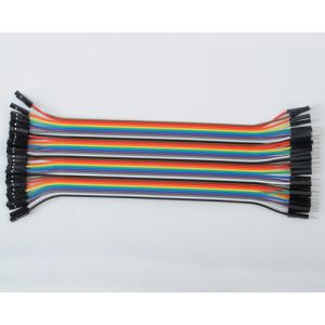 1 Pin-1 Pin Female To Male Jumper Wires For Arduino , 40pcs In Row Dupont Cable