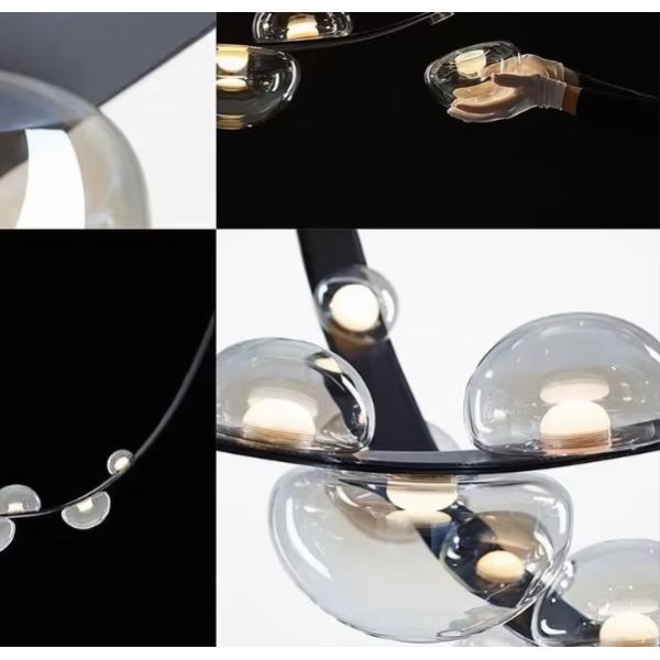 Postmodern Leather Pendant Lamp For Hotel Lobby And Villa Decoration AC 85-265V Input Voltage 4 KG Product Weight