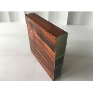 Unique Emulation Wood Finish Aluminium Profiles Composite Panel Rectangle Shape