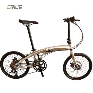 Crius 20" Aluminum Alloy Folding Exercise Bike With 9-Speed FSC Chain And SMN