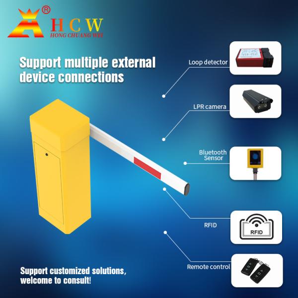 HCW Straight Pole Boom Barrier Gate AC110-240v Anti-corrosion Electric Boom Barrier