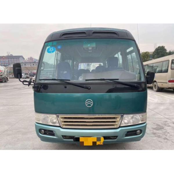 Golden Gragon Coaster 26 Seats Hino Engine Bus Green Color 100km/H