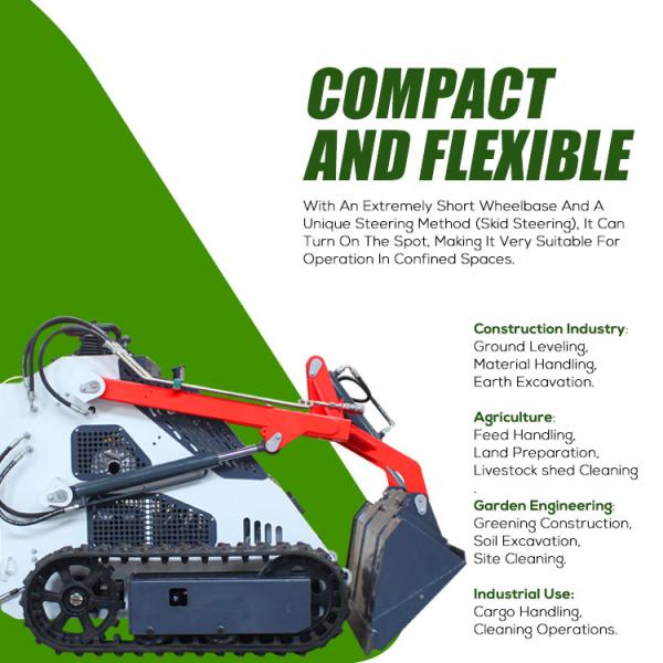 FREE SHIPPING Cheap Mini Skid Steer Loader Diesel Gasoline Mini Skid Steer Loaders Wheel Loader Mini 430kg