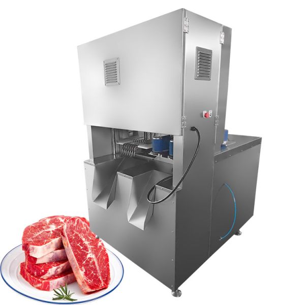 Customized Frozen Beef Block Slicing Chicken Chuck Cutting Machine With 8 Pcs
