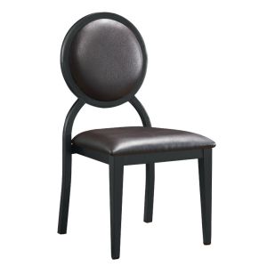 Quality Black Round Back Luxury Chair For Dining for sale