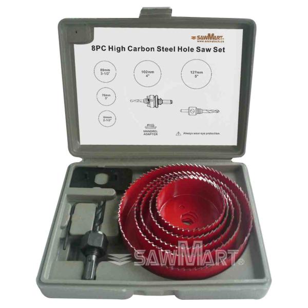 Buy 8PC High Carbon Steel Hole Saw Set-Grinding teeth at wholesale prices