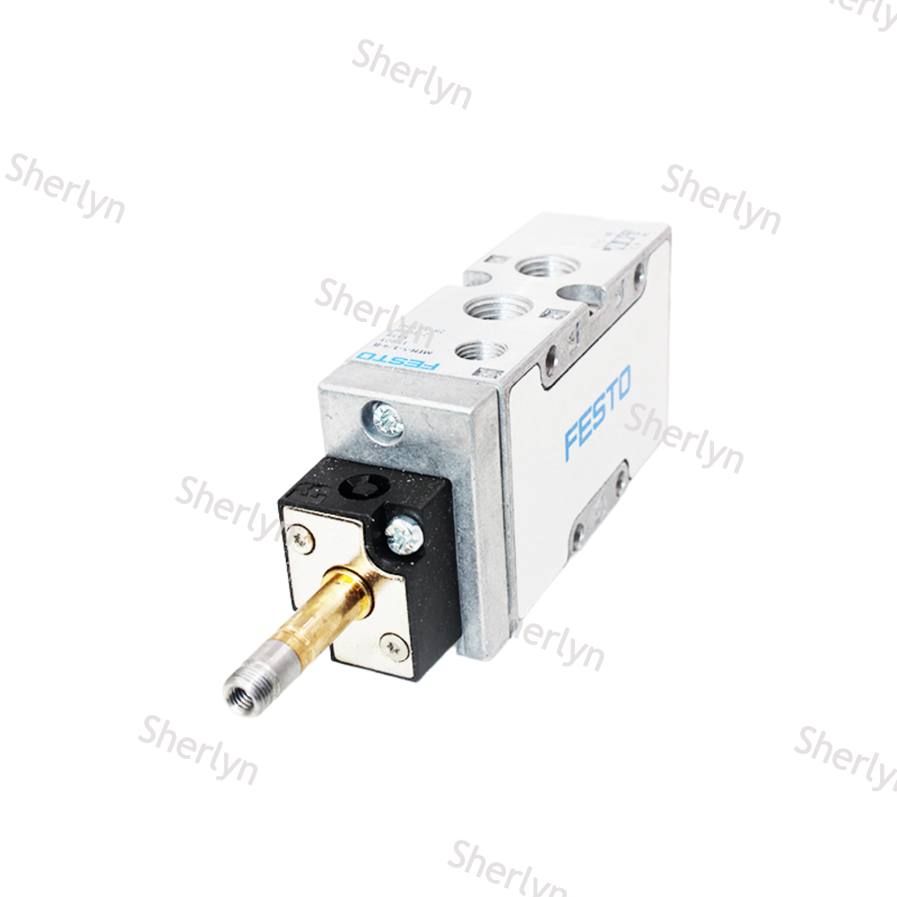 Festo MFH-5-1/4-B Solenoid Valve, 5/2 Monostable Mec Spr, Int Pilot, 2-10 Bar