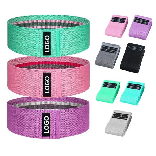2mm Thick 3.1in Cloth Resistance Bands Set Washable Individual Leg Booty Bands