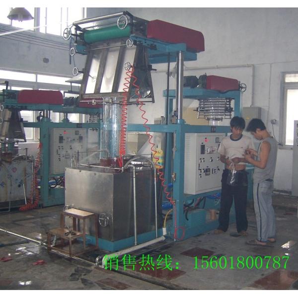 PVC Film 0.025 - 0.07mm Thickness Blown Film Extrusion Machine With Pillar Under Electric Lift