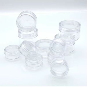 Transparent Cosmetic Plastic Cream Jar With Screw Cap