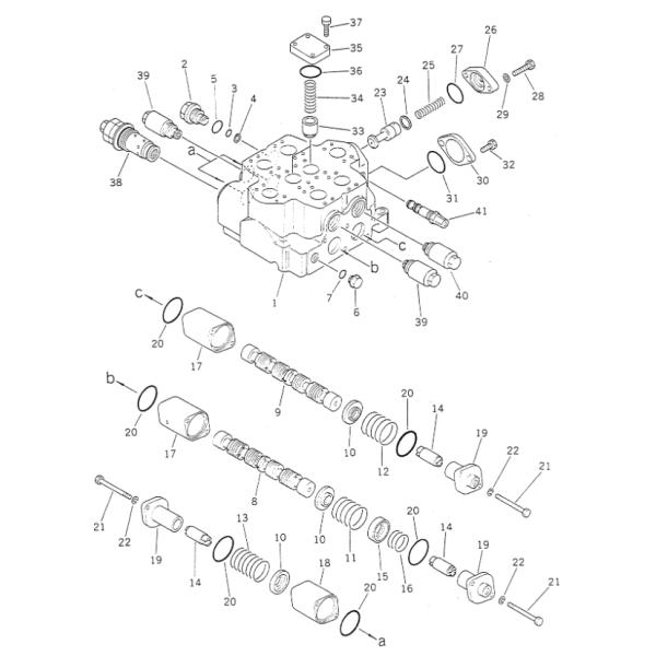 709-10-51501 7091051501 Relief Valve KOMATSU Wheel Loader Spare Parts For WA600-1