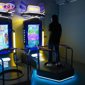 Five Themed Adventures Motion-Sensing Trampoline Featuring Obstacle Dodging