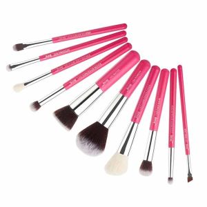 Rose Carmine Natural Makeup Brushes Set